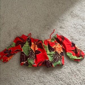 Free people xs crop top off the shoulder